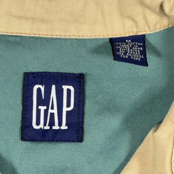 Vintage Gap Vest Adult MEDIUM Brown Green Color Block Mechanic Patches Work 90s